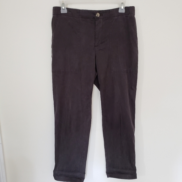 Lou & Grey Lyocell Capri Pants Size Small Gray - Picture 1 of 12